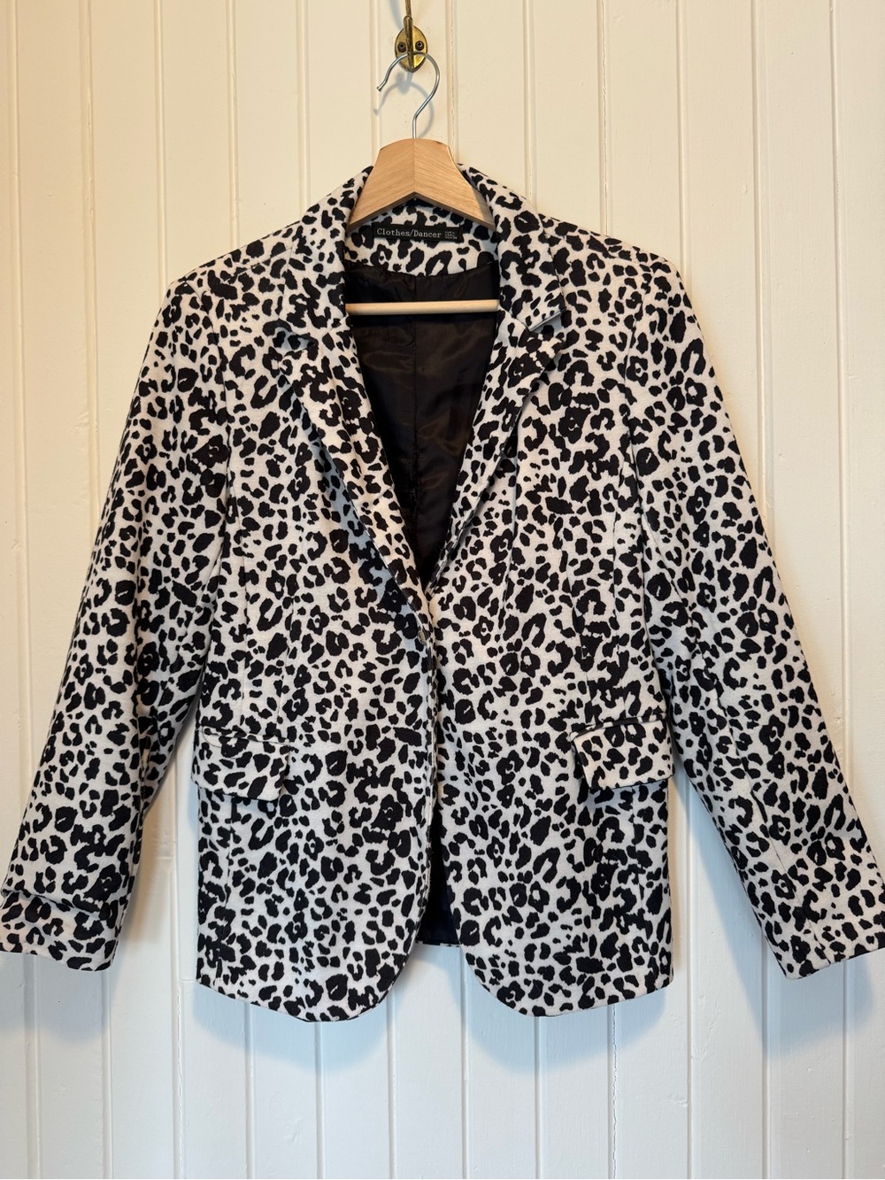 Black & White Animal Print Blazer Jacket